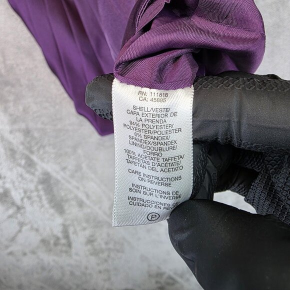 Michael Kors Shirt Womens Size 10 Purple Pleated Short Sleeve Tunic Dressy Top - Picture 11 of 13